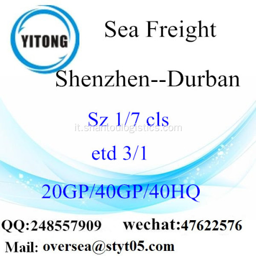 Shenzhen porto mare che spediscono a Durban